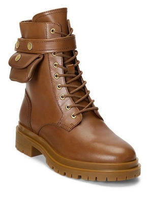 Lauren Ralph Lauren Cammie lace-up pocket boots - Brown