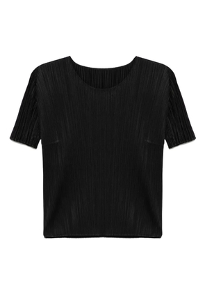 Pleats Please Issey Miyake plissé-effect T-shirt - Black