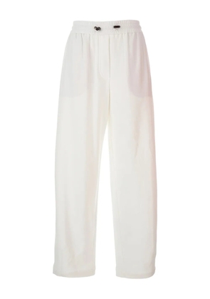 Brunello Cucinelli elasticated-waist trousers - White