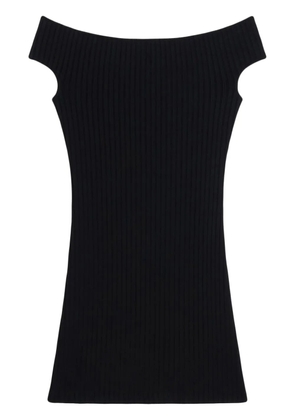 AMI Paris off-shoulder mini dress - Black