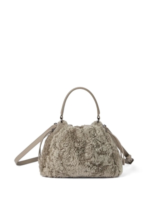 Brunello Cucinelli shearling tote bag - Neutrals