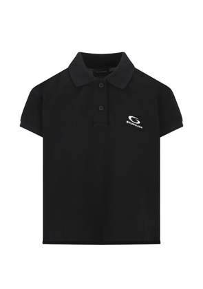 Balenciaga logo-embroidery polo shirt - Black