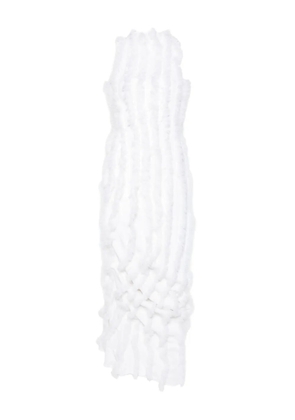 Jacquemus ruffled draped maxi dress - White