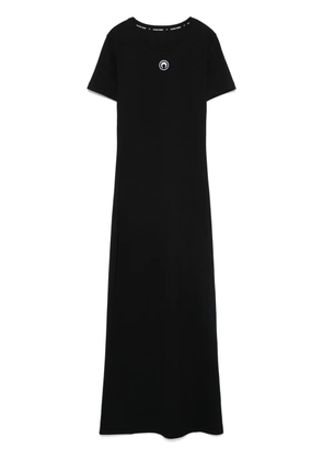 Marine Serre Crescent Moon-embroidery maxi dress - Black