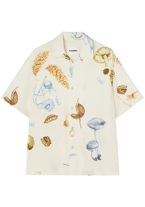 Jil Sander mushroom-print short-sleeved shirt - Yellow