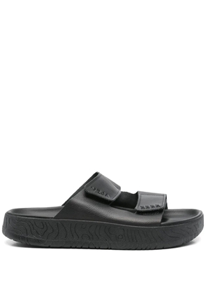 VEJA embossed-logo slides - Black