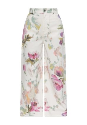 LOEWE floral-print trousers - White