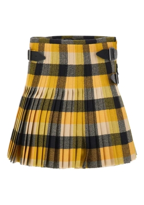 Vivienne Westwood pleated buckle mini skirt - Yellow