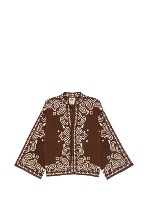 FARM Rio Bohemian Paisley long-sleeve sweater - Brown