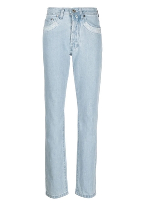 032c Double Shift ripped-patch straight-leg jeans - Blue
