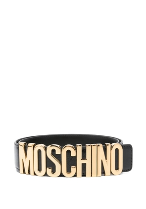 Moschino logo-lettering belt - Black