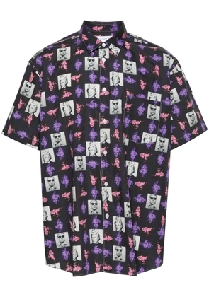 Comme Des Garçons Shirt Andy Warhol-print poplin shirt - Black