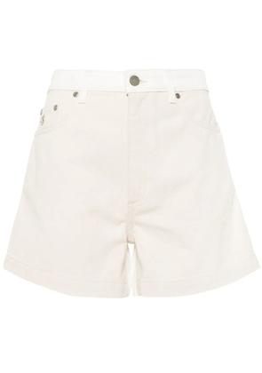 Stella McCartney two-tone denim shorts - Neutrals
