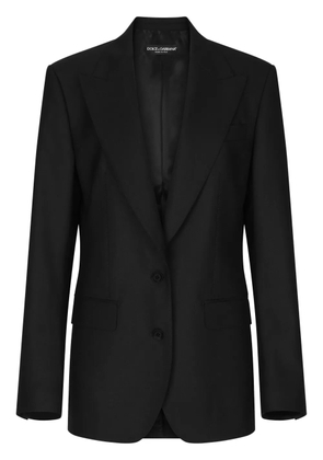 Dolce & Gabbana single-breasted virgin wool blazer - Black