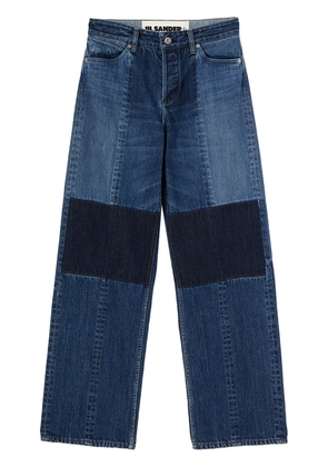 Jil Sander straight-leg cotton trousers - Blue