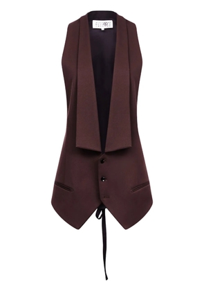 MM6 Maison Margiela panelled belted waistcoat - Brown