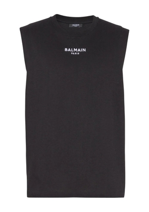 Balmain logo-embroidered tank top - Black