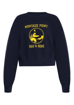 rag & bone Montauk Point graphic-print cropped sweatshirt - Blue