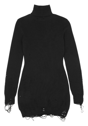 MM6 Maison Margiela ripped-detailing mini dress - Black