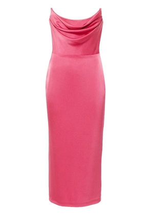 Alex Perry corset-style satin midi dress - Pink