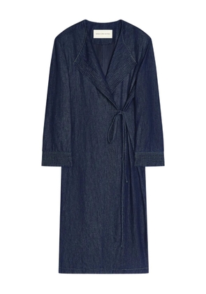 DRIES VAN NOTEN wrap-tie denim coat - Blue