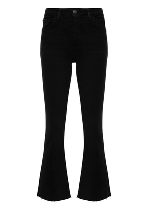 FRAME Le Crop Mini Boot Raw Fray jeans - Black
