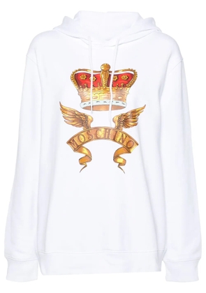 Moschino logo-print hoodie - White