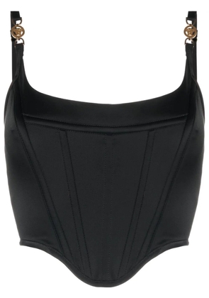 Versace Medusa '95 satin corset top - Black
