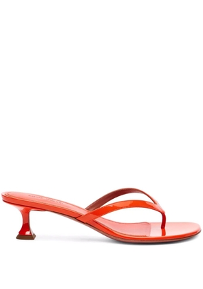 Amina Muaddi patent-leather sandals - Orange