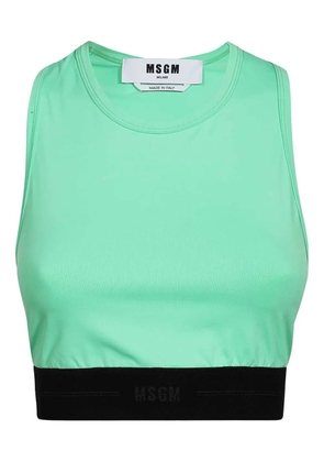 MSGM elastic-waistband tank top - Green