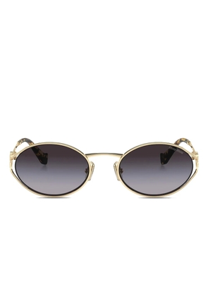 Miu Miu Eyewear oval-frame sunglasses - Gold