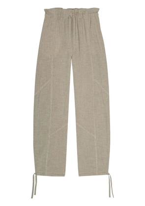 GANNI elasticated waist trousers - Neutrals