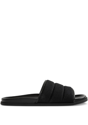 Gucci GG-pattern padded slide sandals - Black