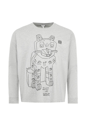 LOEWE graphic long-sleeve T-shirt - Grey