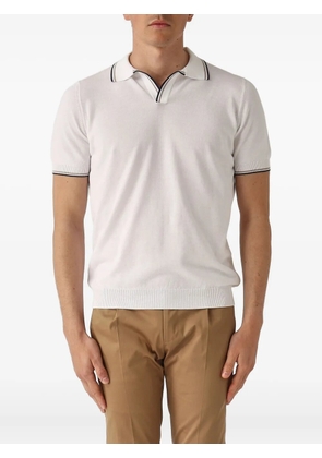 Gran Sasso short-sleeve ribbed polo shirt - White