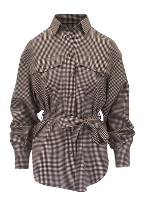 Brunello Cucinelli checked shirt - Brown
