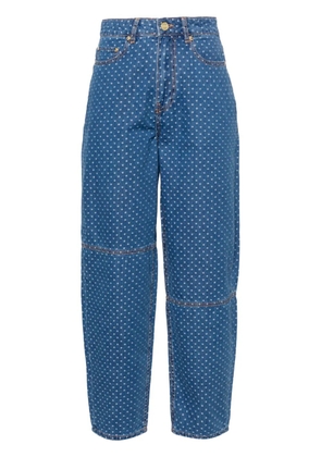 GANNI Stary mid-rise tapered jeans - Blue