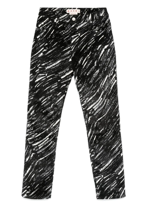 Marni crayon-printed trousers - Black