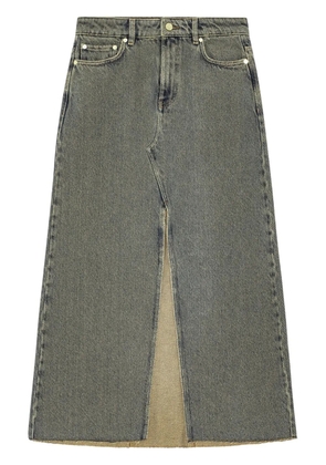 GANNI long denim skirt - Grey
