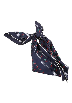 Valentino Garavani Cherryfic silk scarf - Blue