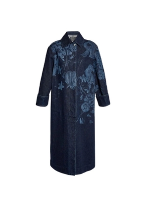ERDEM floral-print coat - Blue