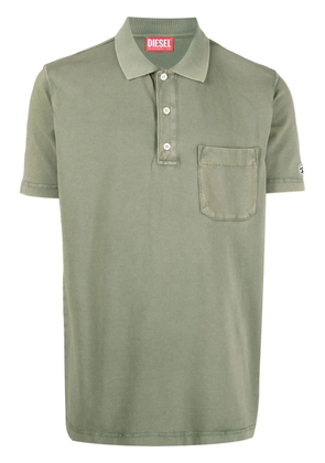 Diesel short-sleeved cotton polo shirt - Green