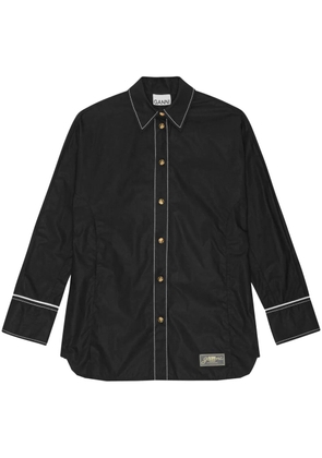 GANNI contrasting shirt - Black
