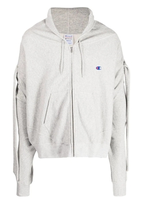 Anrealage draped long sleeve hoodie - Grey