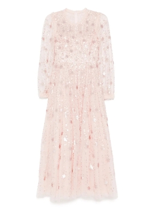 Needle & Thread shooting stars long-sleeved gown - Pink