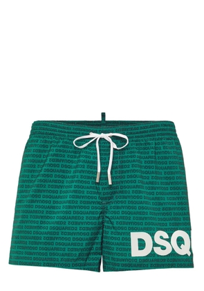 DSQUARED2 logo-print swim shorts - Green