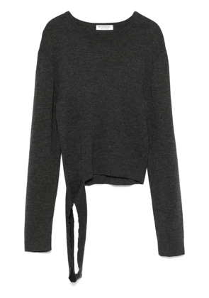 Saint Laurent Pre-Owned 1990s cut out-detail sweater - Grey