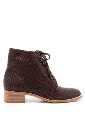 Sarah Chofakian Tresse ankle boots - Brown