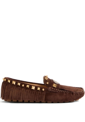 Valentino Garavani Plaster Caster fringed loafers - Brown