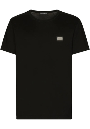 Dolce & Gabbana logo-tag cotton T-shirt - Black